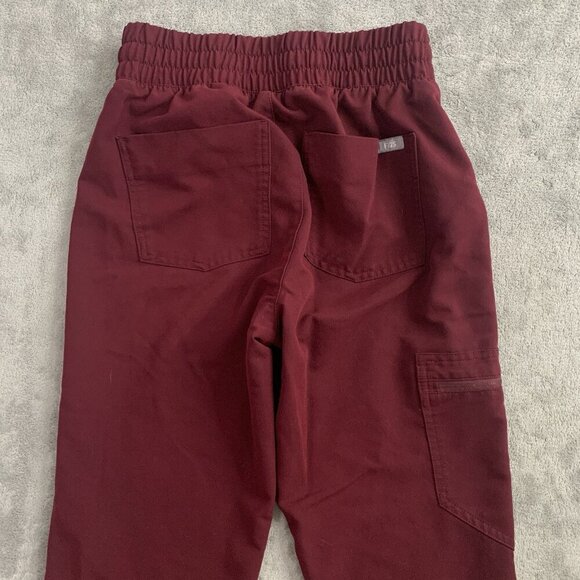 Figs Scrub Pants Womens XXS Petite Zamora Jogger Nurse Workwear Burgundy RN 26” - Picture 13 of 13